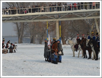 Csata a havas Tisza-parton (fotó: Horváth Zsombor)