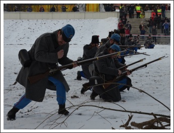 Csata a havas Tisza-parton (fotó: Horváth Zsombor)