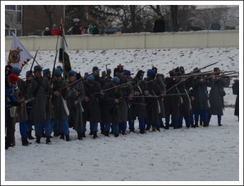Csata a havas Tisza-parton (fotó: Horváth Zsombor)