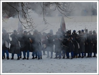 Csata a havas Tisza-parton (fotó: Horváth Zsombor)
