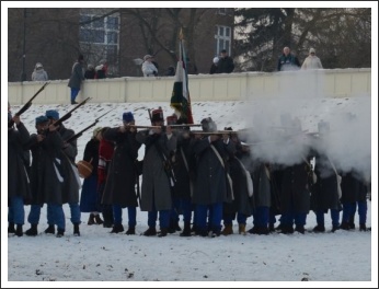Csata a havas Tisza-parton (fotó: Horváth Zsombor)